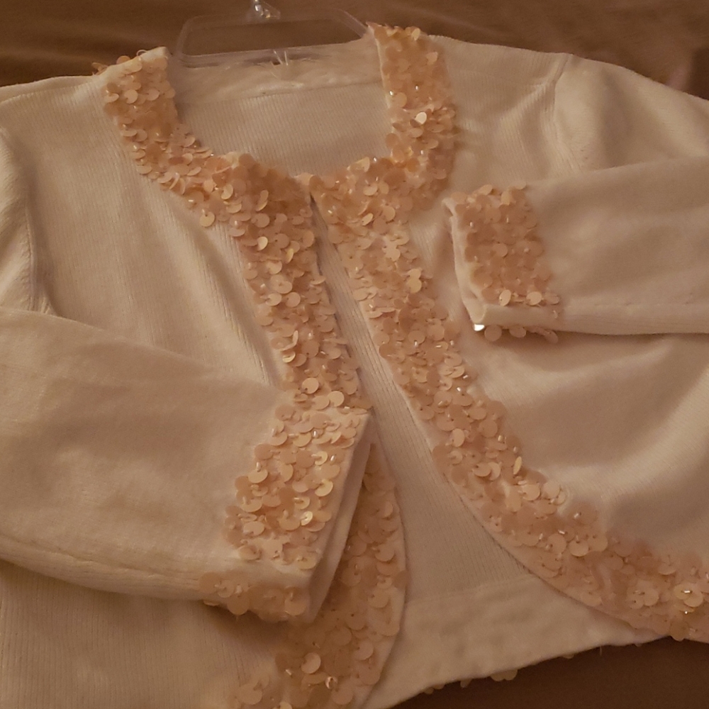 Sequined Shrug Sweater